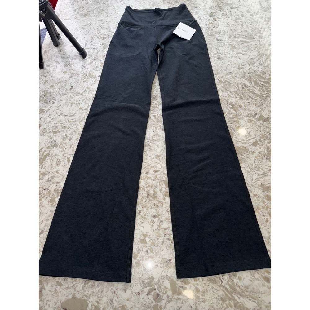 Beyond Yoga Spacedye Black High Waist Bootcut Pants Size M NWT $118